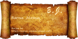 Barna Józsua névjegykártya