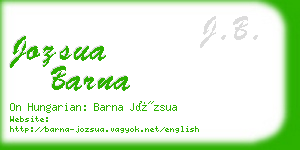 jozsua barna business card